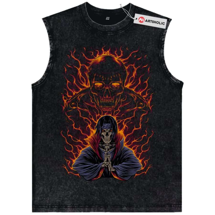 Alternative view of Itachi Uchiha Tank Top, Naruto Tank Top, Anime Tank Top, Vintage Tank Top