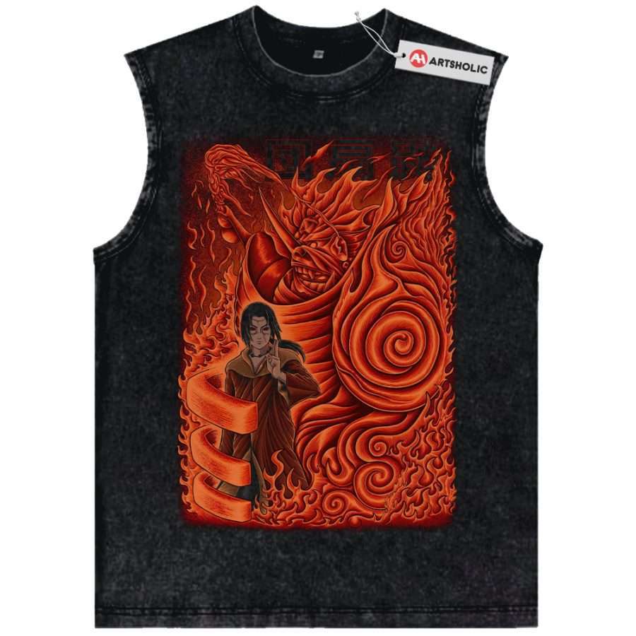 Alternative view of Itachi Uchiha Tank Top, Naruto Tank Top, Anime Tank Top, Vintage Tank Top