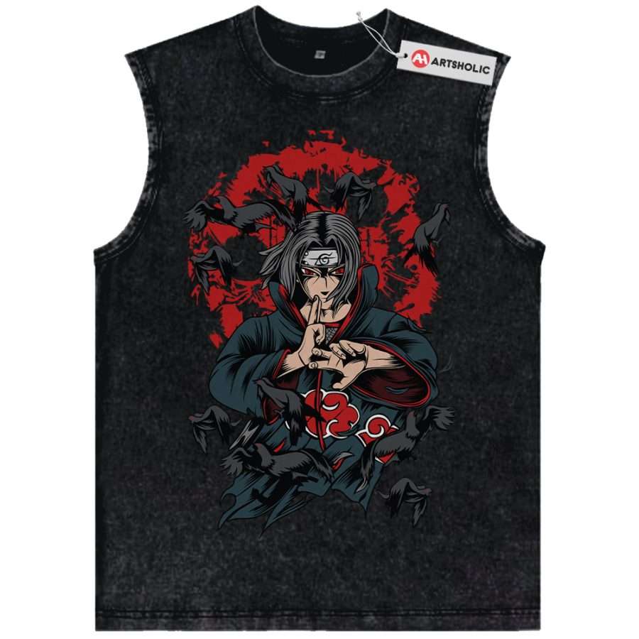 Alternative view of Itachi Uchiha Tank Top, Naruto Tank Top, Anime Tank Top, Vintage Tank Top
