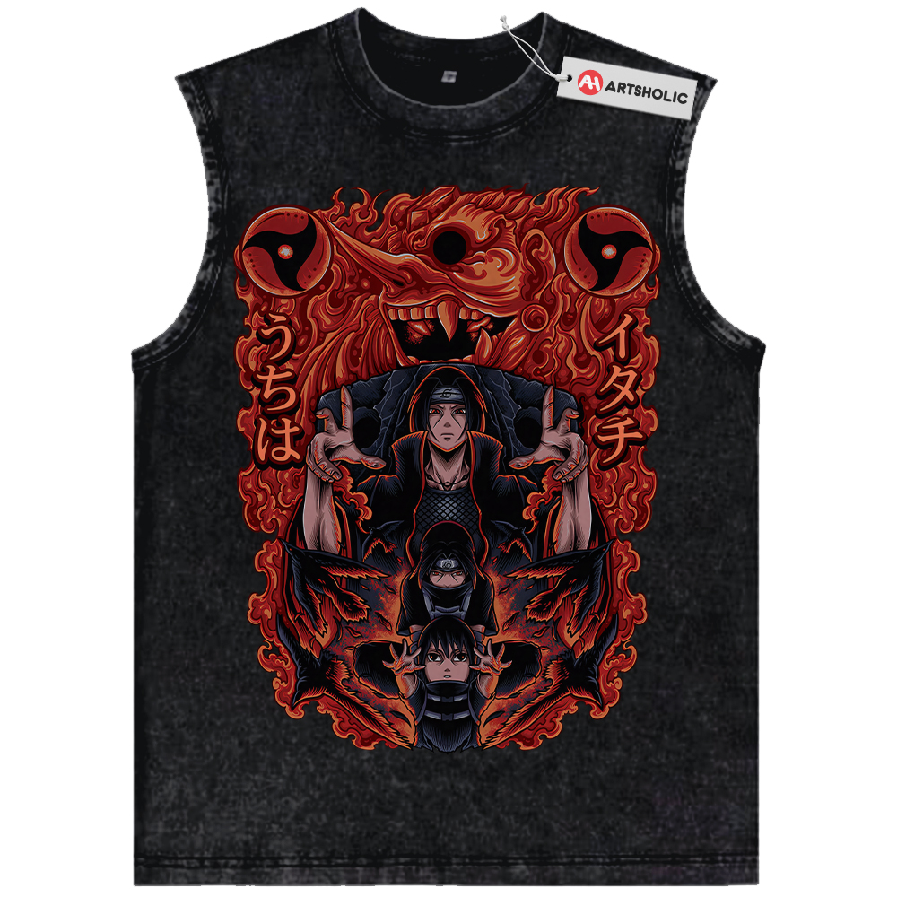 Itachi Uchiha Tank Top, Naruto Tank Top, Anime Tank Top, Vintage Tank Top
