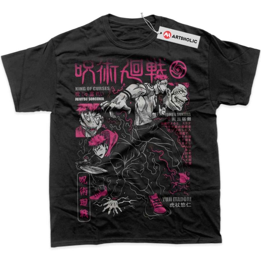 Alternative view of Itadori vs Sukuna Shirt, Jujutsu Kaisen Shirt, Anime Shirt, Graphic Tee