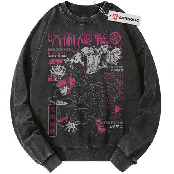 Itadori vs Sukuna Sweatshirt, Jujutsu Kaisen Sweatshirt, Anime Sweatshirt, Vintage Sweatshirt