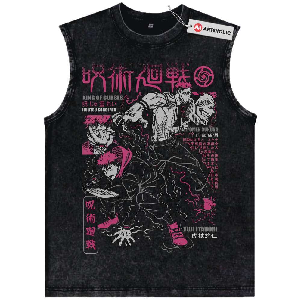 Itadori vs Sukuna Tank Top, Jujutsu Kaisen Tank Top, Anime Tank Top, Vintage Tank Top