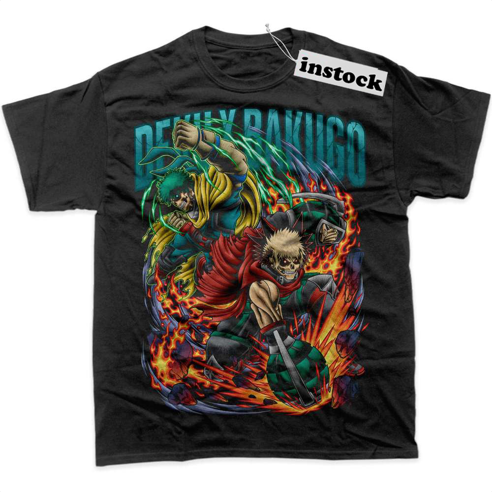 Izuku Midoriya Shirt, Katsuki Bakugo Shirt, MHA Shirt, Anime Shirt, Graphic Tee