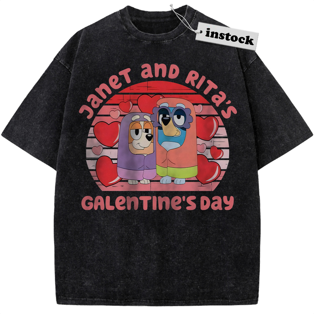 Janet and Rita Shirt, Bluey Shirt, Valentine's Day Shirt, Animated Shirt, Vintage Tee