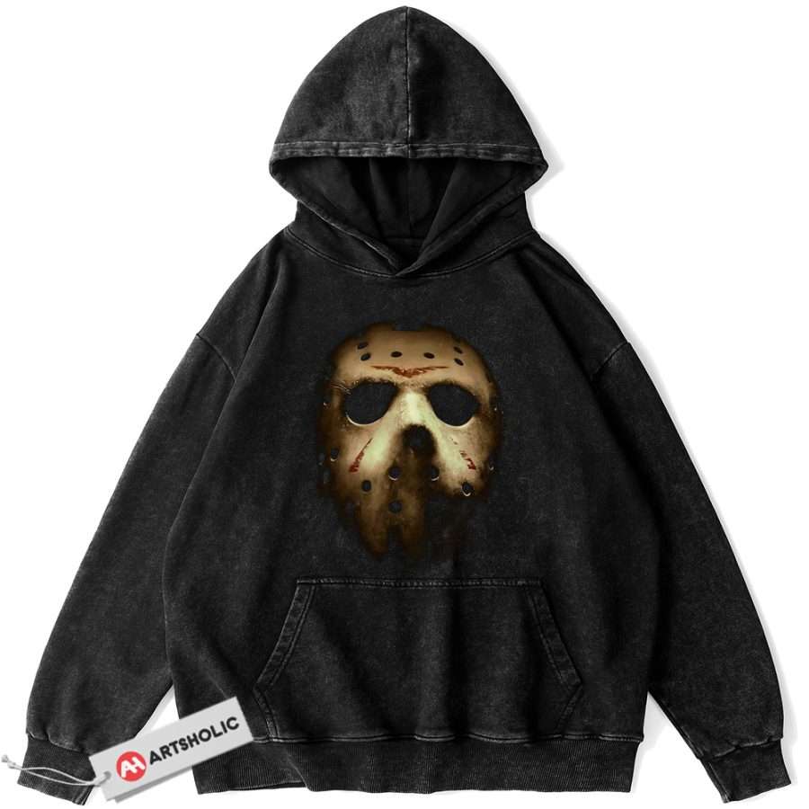 Alternative view of Jason Voorhees Hoodie, Friday the 13th Hoodie, Halloween Hoodie, Horror Hoodie, Vintage Hoodie
