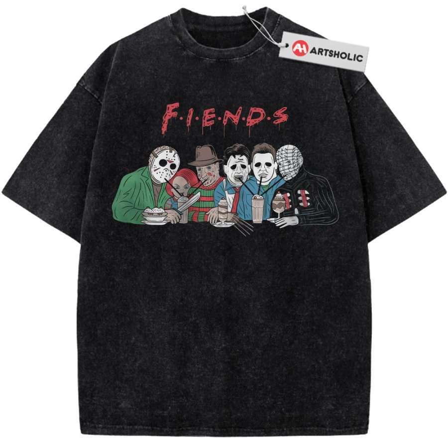 Alternative view of Jason Voorhees Shirt, Chucky Shirt, Freddy Krueger Shirt, Michael Myers Shirt, Pinhead Shirt, Halloween Shirt, Horror Shirt, Vintage Tee