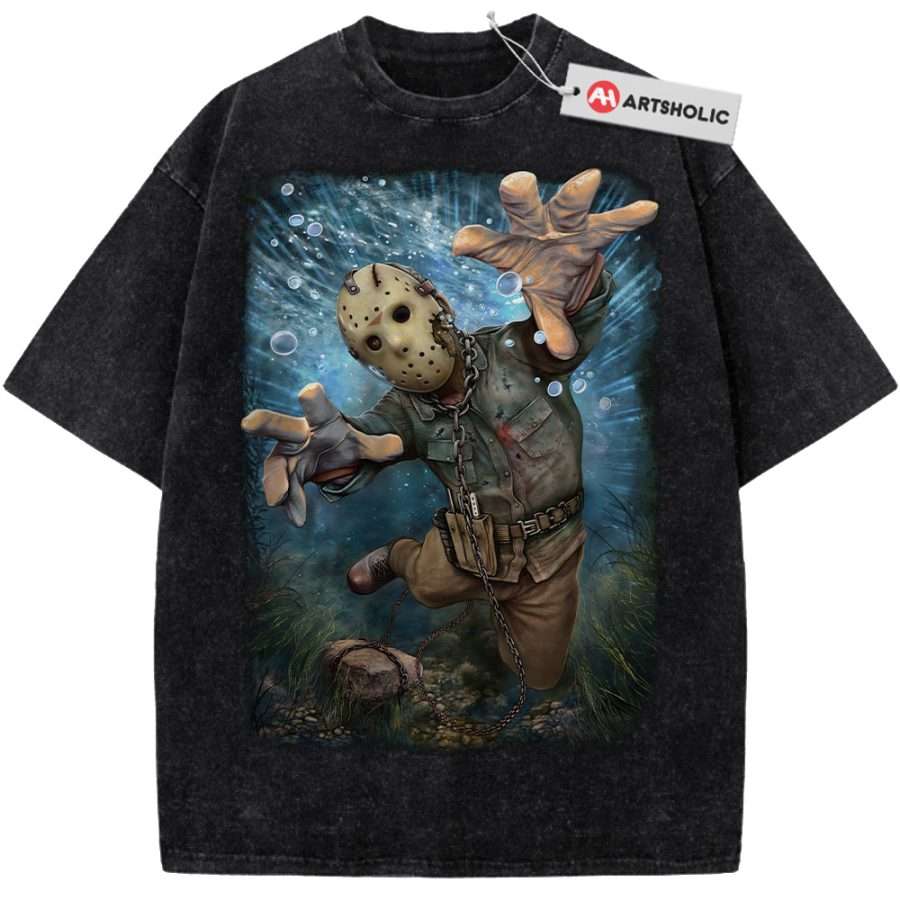 Alternative view of Jason Voorhees Shirt, Friday the 13th Shirt, Halloween Shirt, Horror Shirt, Vintage T-Shirt