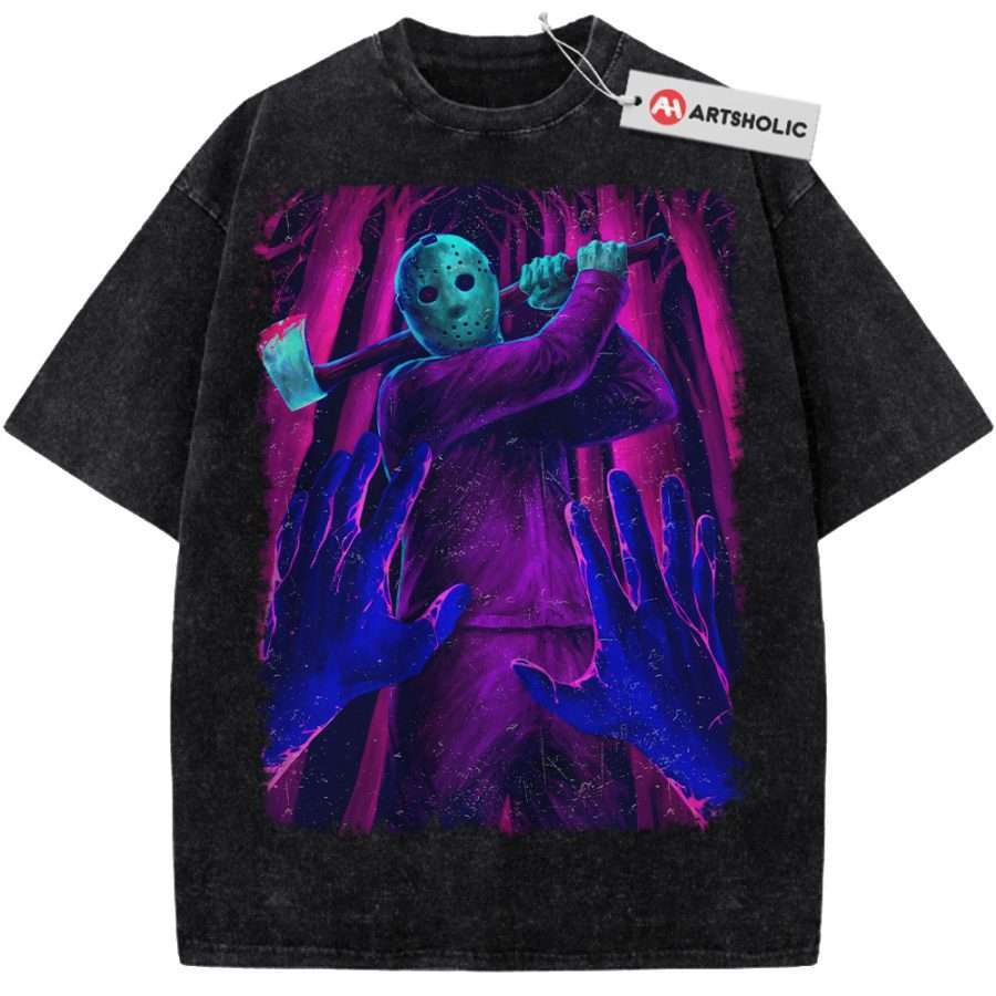 Alternative view of Jason Voorhees Shirt, Friday the 13th Shirt, Halloween Shirt, Horror Shirt, Vintage T-Shirt