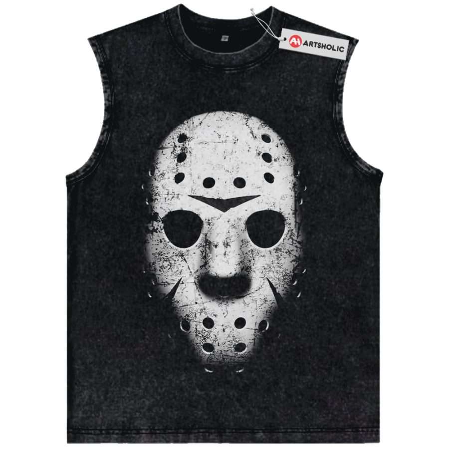 Alternative view of Jason Voorhees Tank Top, Friday the 13th Tank Top, Halloween Tank Top, Horror Tank Top, Vintage Tank Top