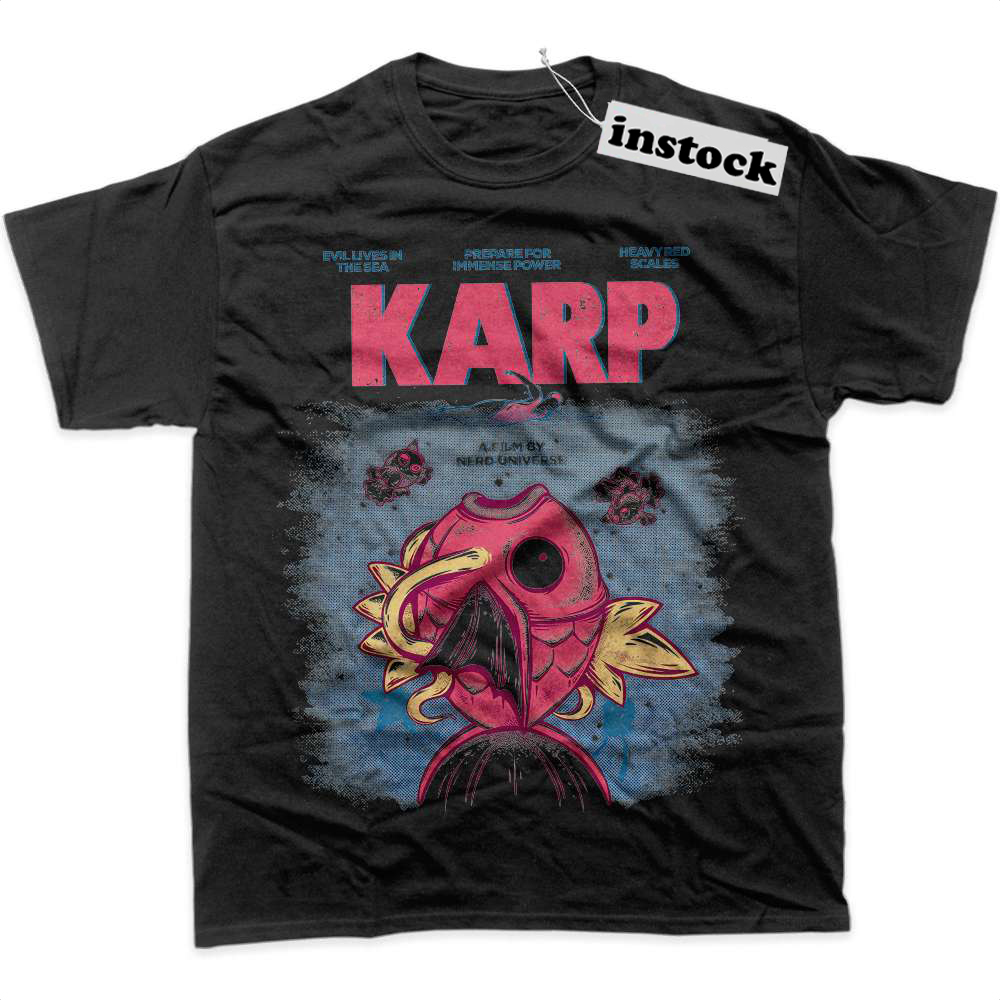 Jaws x Magikarp Shirt, Pokemon Shirt, Anime Shirt, Graphic T-Shirt