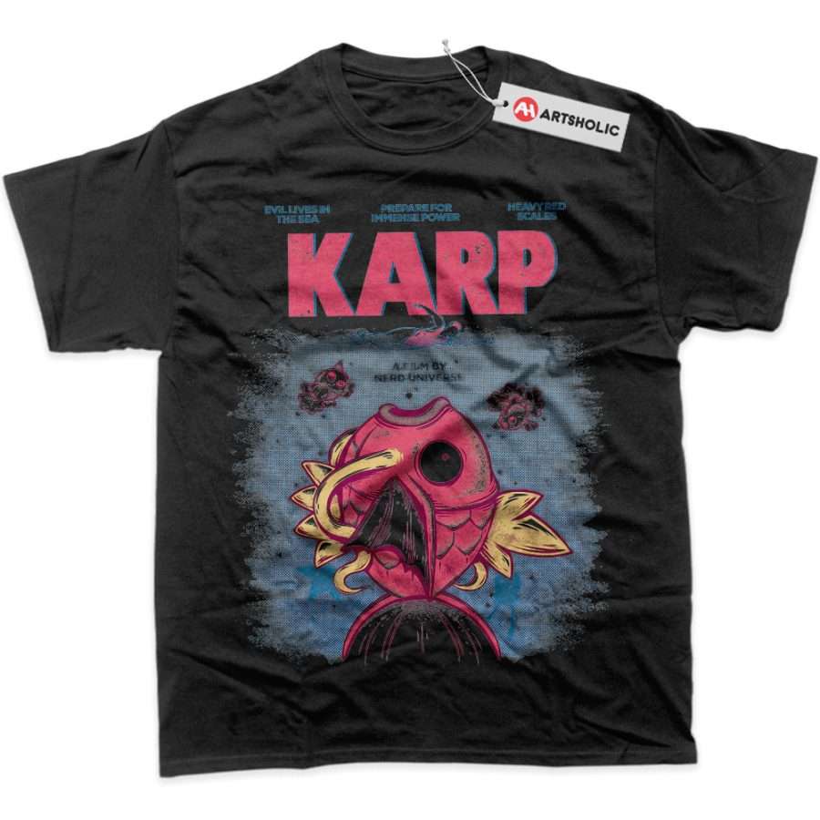 Alternative view of Jaws x Magikarp Shirt, Pokemon Shirt, Anime Shirt, Graphic T-Shirt