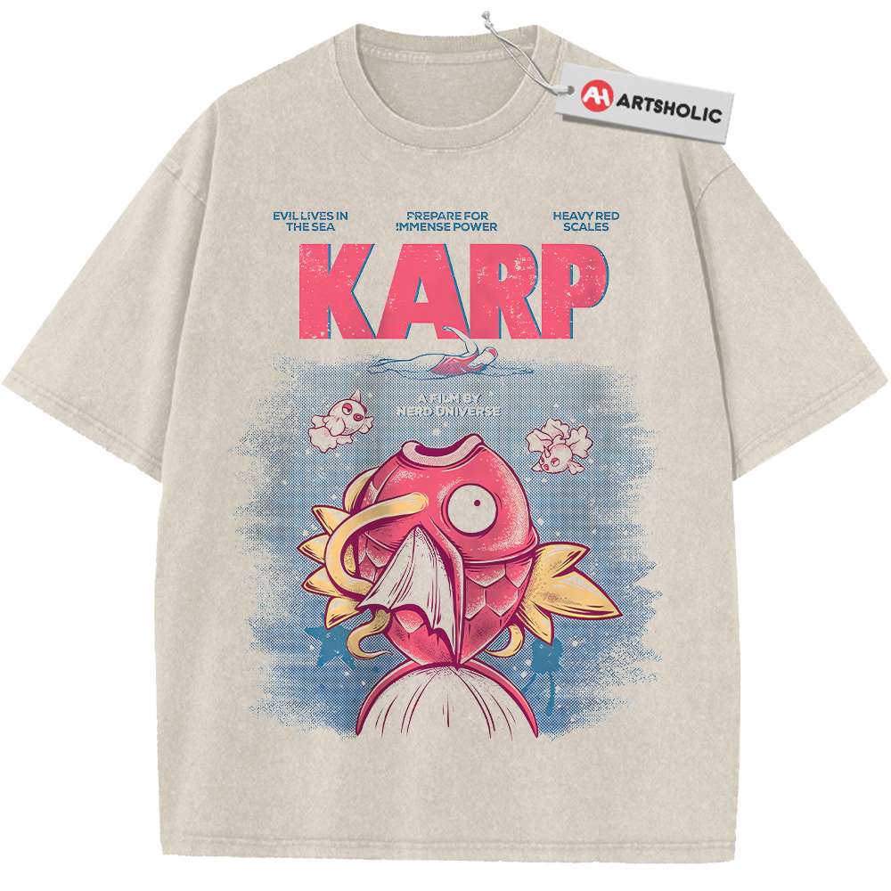 Jaws x Magikarp Shirt, Pokemon shirt, Anime Shirt, Vintage T-Shirt