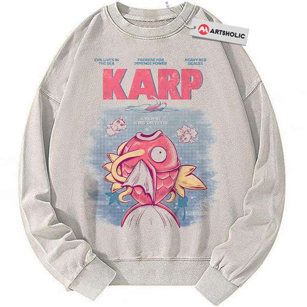 Jaws x Magikarp Sweatshirt, Pokemon Sweatshirt, Anime Sweatshirt, Vintage Sweater