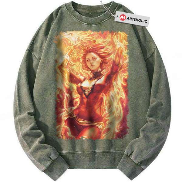 Alternative view of Jean Grey sweatshirt, X-Men sweatshirt, Marvel Comics sweatshirt, Vintage Sweater