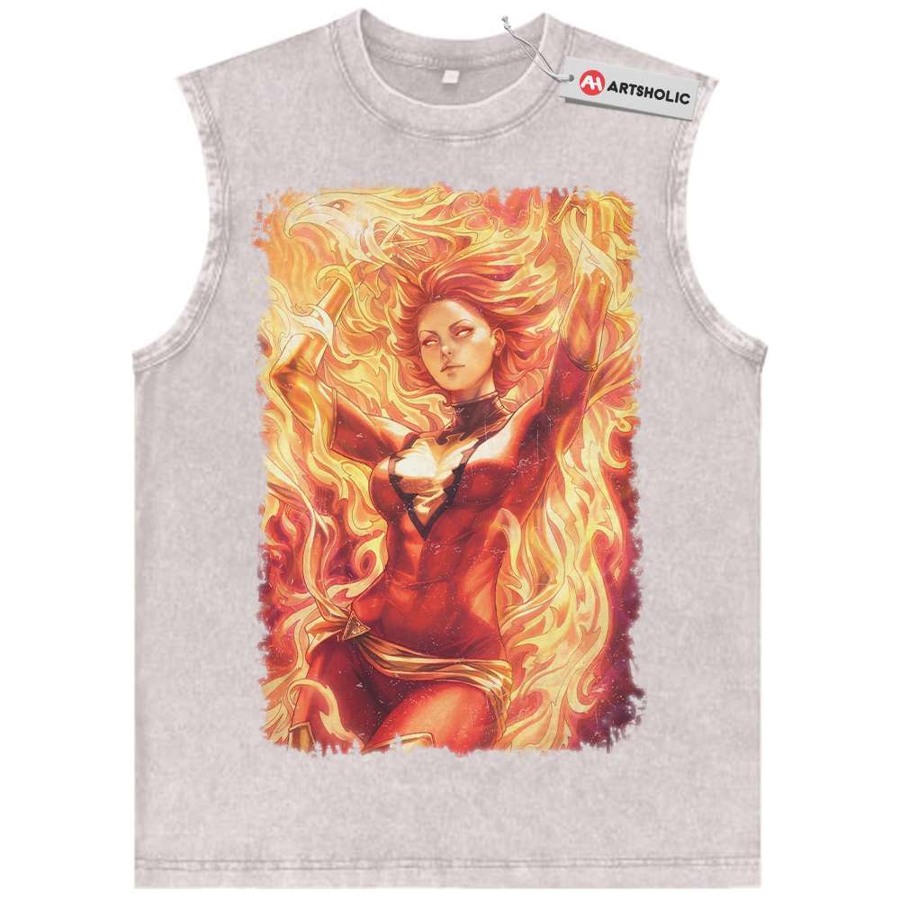 Alternative view of Jean Grey Tank Top, X-Men Tank Top, Marvel Comics Tank Top, Vintage Tank Top
