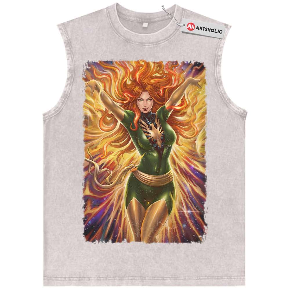 Alternative view of Jean Grey Tank Top, X-Men Tank Top, Marvel Comics Tank Top, Vintage Tank Top