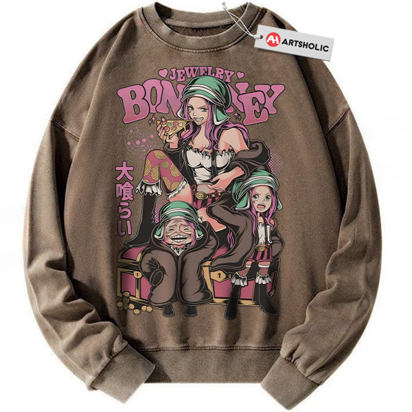 Alternative view of Jewelry Bonney Sweatshirt, One Piece Sweatshirt, Anime Sweatshirt, Vintage Sweatshirt