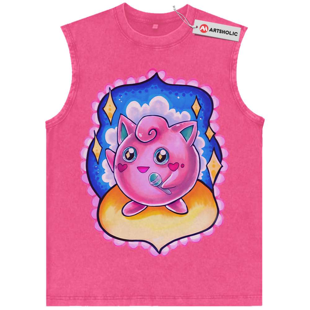 Jigglypuff Tank Top, Pokemon Tank Top, Anime Tank Top, Vintage Tank Top