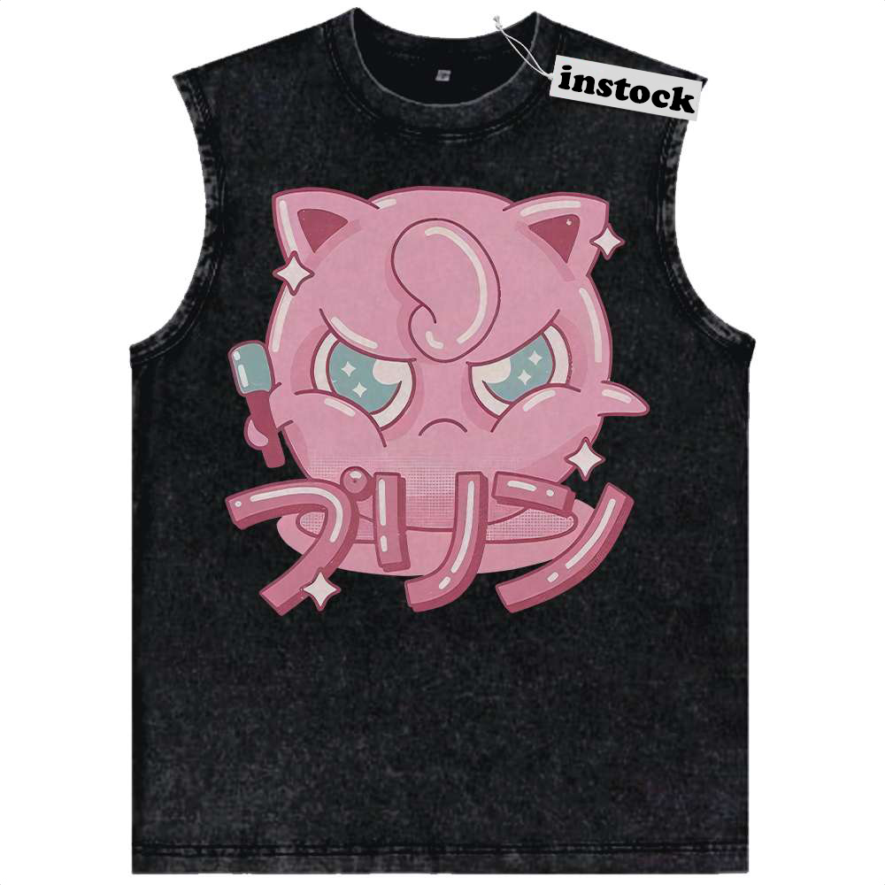 Jigglypuff Tank Top, Pokemon Tank Top, Anime Tank Top, Vintage Tank Top