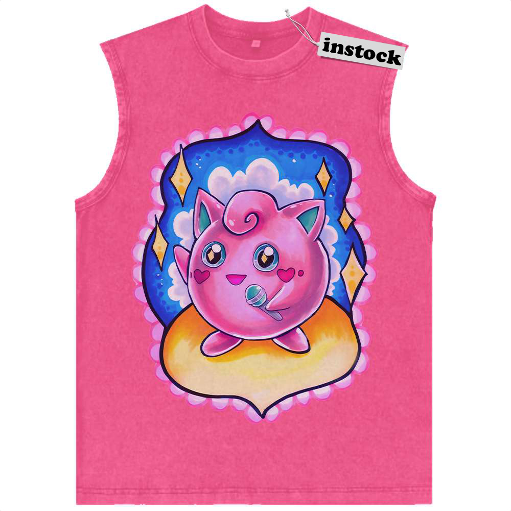 Jigglypuff Tank Top, Pokemon Tank Top, Anime Tank Top, Vintage Tank Top