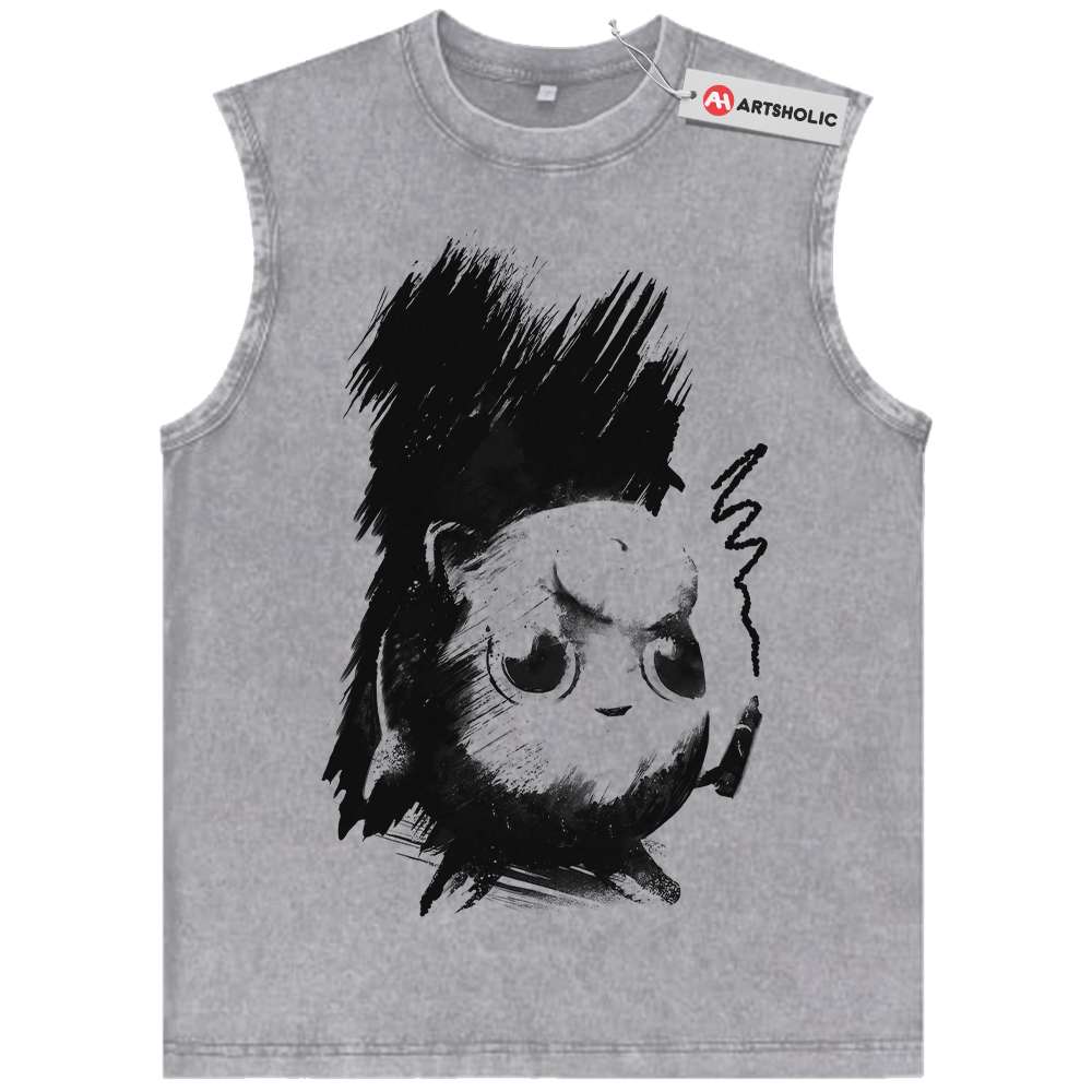 Alternative view of Jigglypuff Tank Top, Pokemon Tank Top, Anime Tank Top, Vintage Tank Top