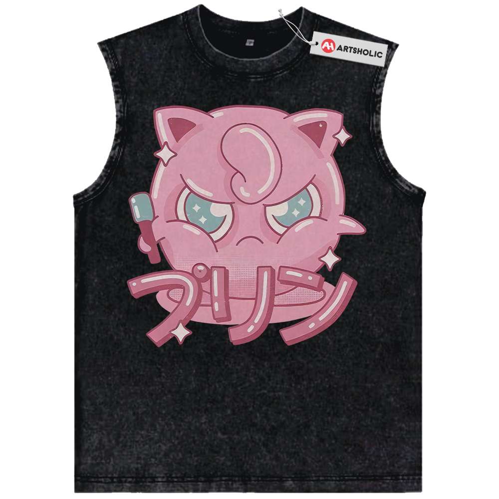 Jigglypuff Tank Top, Pokemon Tank Top, Anime Tank Top, Vintage Tank Top
