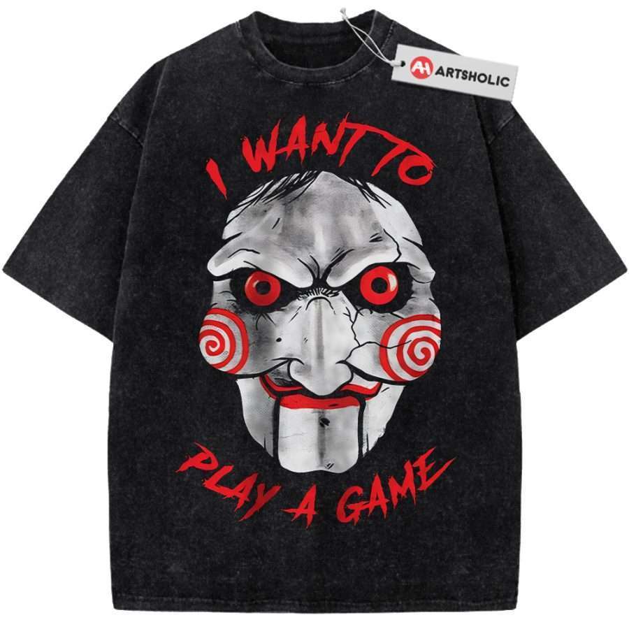 Alternative view of Jigsaw Shirt, Saw Shirt, Halloween Shirt, Horror Shirt, Vintage T-Shirt