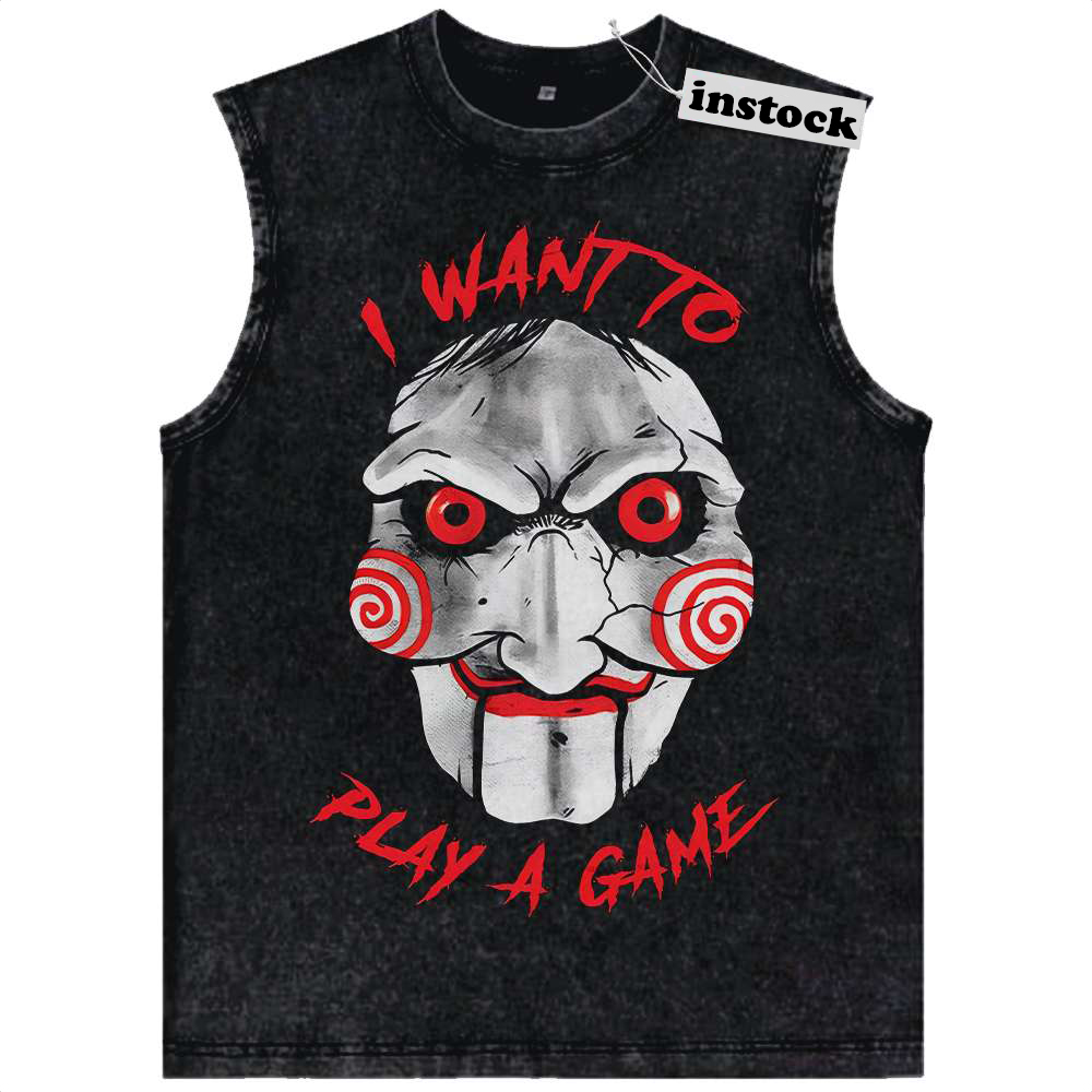 Jigsaw Tank Top, Saw Tank Top, Halloween Tank Top, Horror Tank Top, Vintage Tank Top