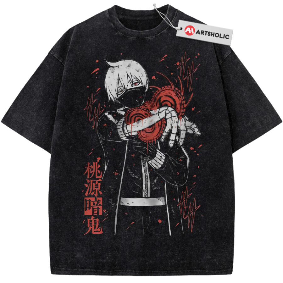 Alternative view of Jin Kougasaki Shirt, Tougen Anki: Dark Demon of Paradise Shirt, Anime Shirt, Vintage Tee