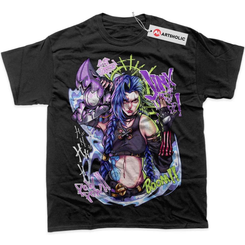 Alternative view of Jinx - Arcane Shirt, League of Legends Shirt, Game Shirt, Graphic T-Shirt
