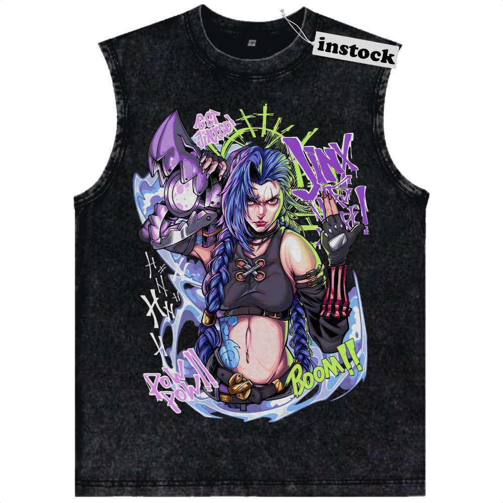 Jinx - Arcane Tank Top, League of Legends Tank Top, Game Tank Top, Vintage Tank Top