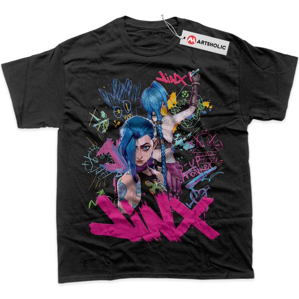 Alternative view of Jinx Shirt, League of Legends Shirt, LoL Shirt, Game Shirt, Graphic T-Shirt