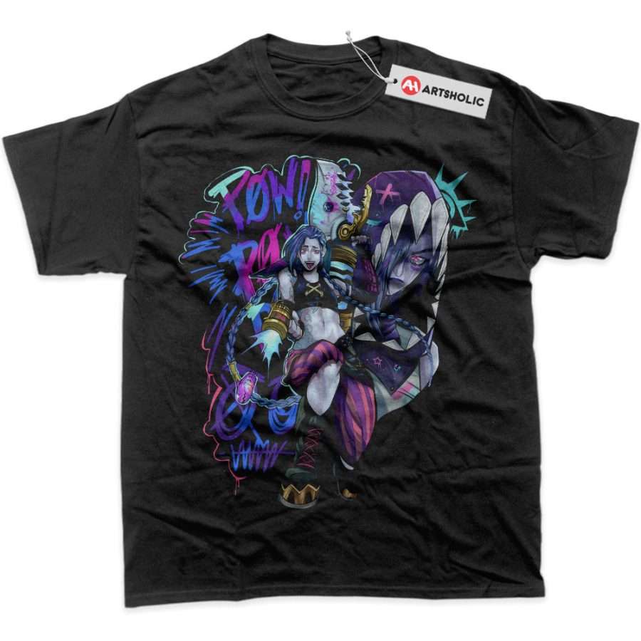 Alternative view of Jinx Shirt, League of Legends Shirt, LoL Shirt, Game Shirt, Graphic T-Shirt