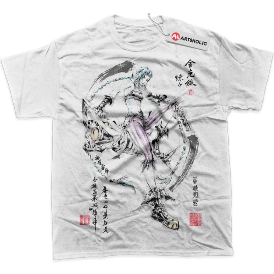Alternative view of Jinx Shirt, League of Legends Shirt, LoL Shirt, Game Shirt, Graphic Tee