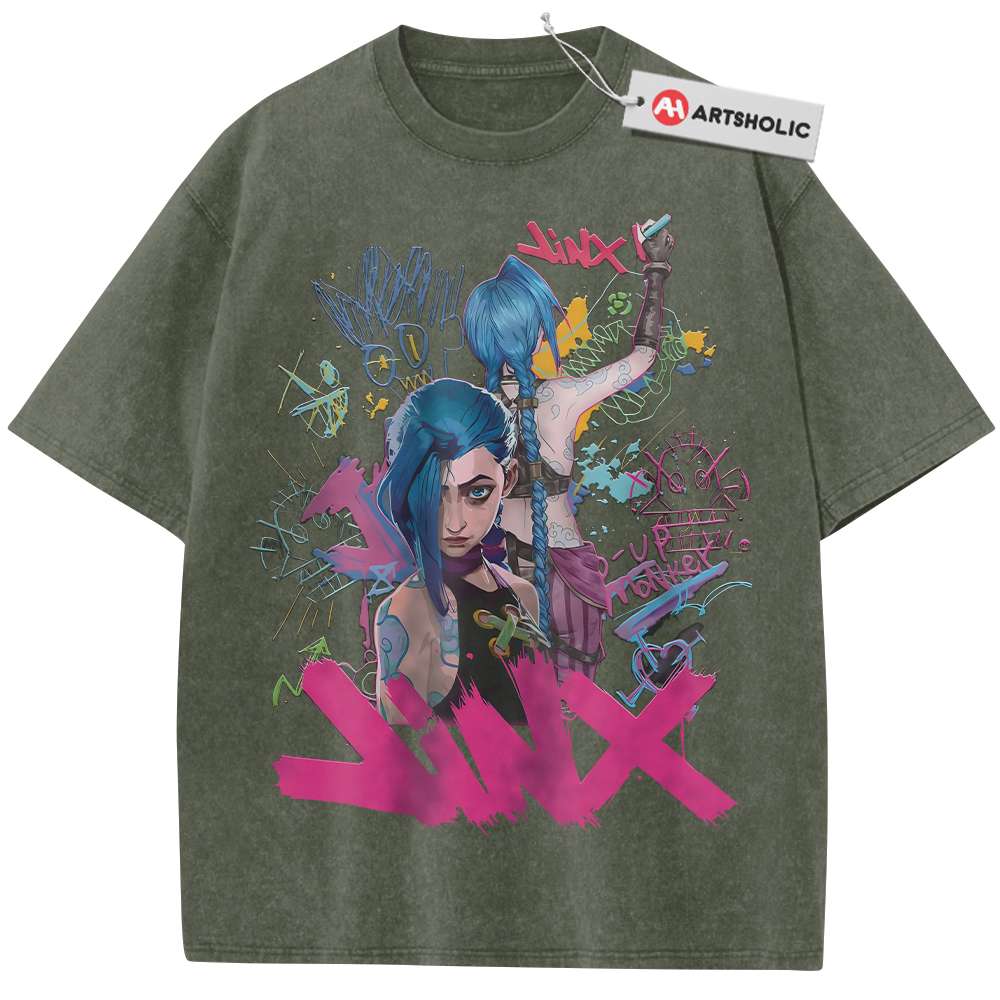 Alternative view of Jinx Shirt, League of Legends Shirt, LoL Shirt, Game Shirt, Vintage T-Shirt