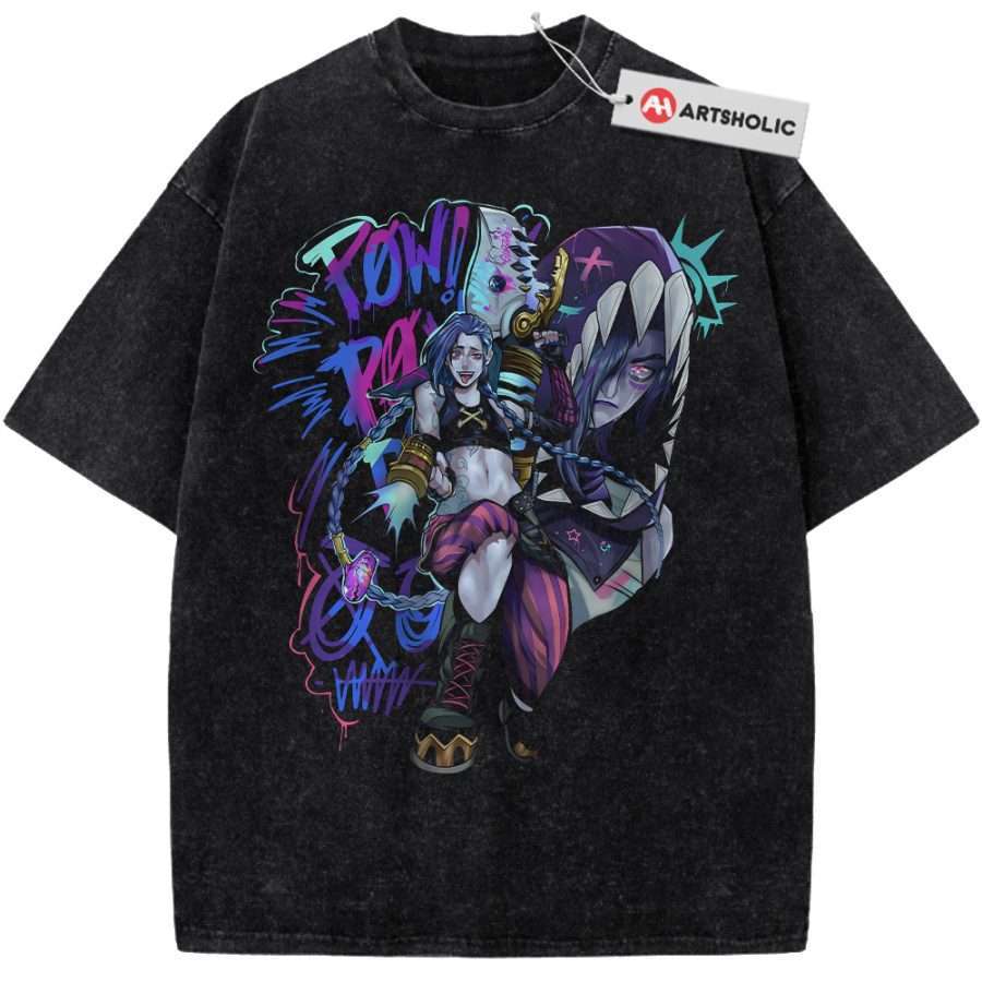 Alternative view of Jinx Shirt, League of Legends Shirt, LoL Shirt, Game Shirt, Vintage T-Shirt