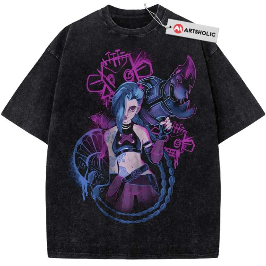 Alternative view of Jinx Shirt, League of Legends Shirt, LoL Shirt, Game Shirt, Vintage T-Shirt