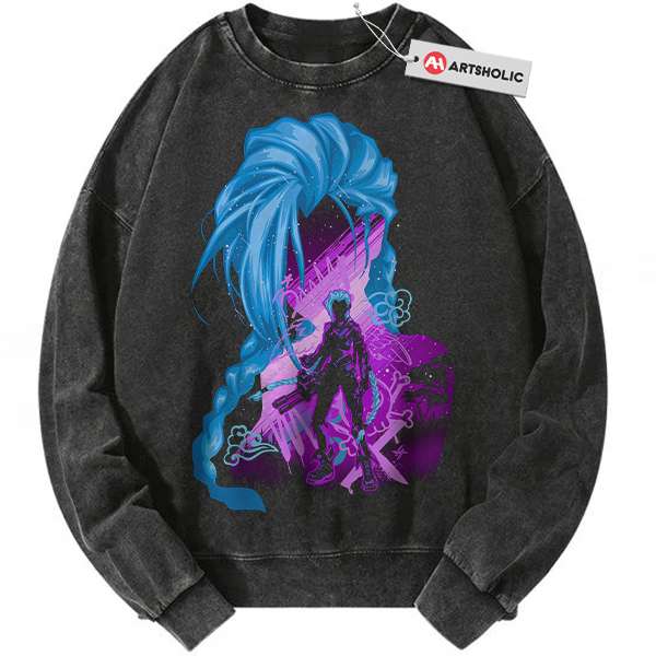Jinx Sweatshirt, League of Legends Sweatshirt, LoL Sweatshirt, Game Sweatshirt, Vintage Sweatshirt