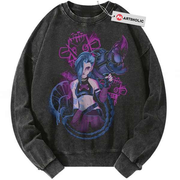 Jinx Sweatshirt, League of Legends Sweatshirt, LoL Sweatshirt, Game Sweatshirt, Vintage Sweatshirt