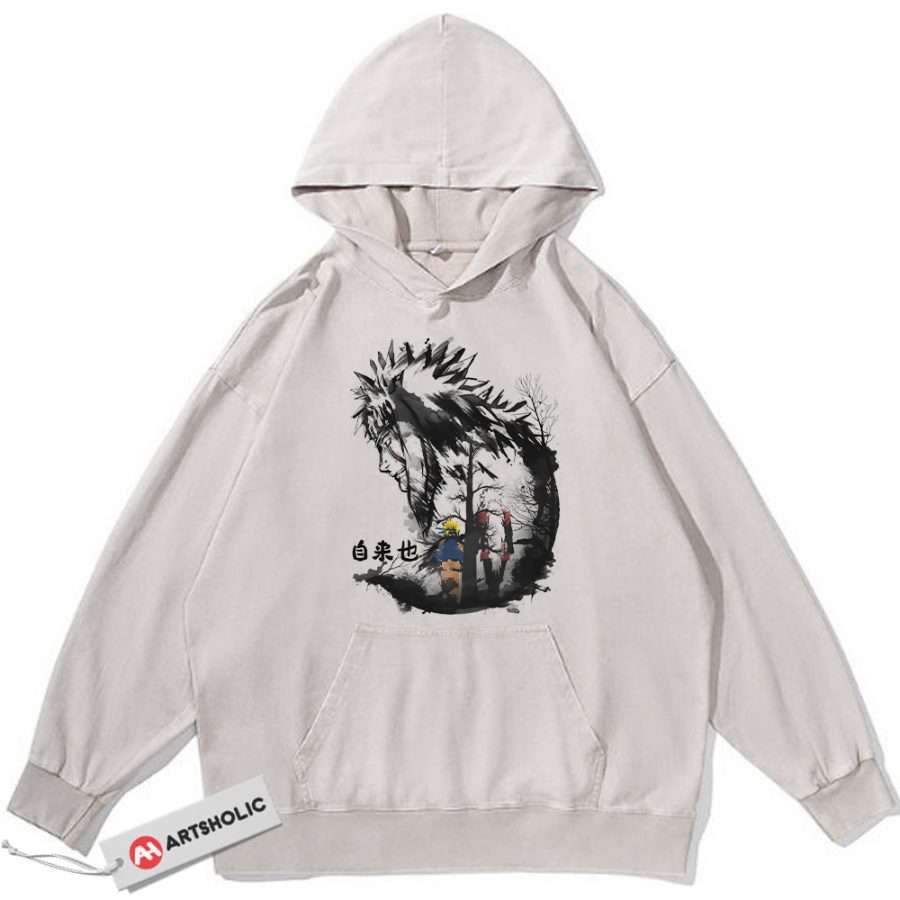 Alternative view of Jiraiya Hoodie, Naruto Hoodie, Anime Hoodie, Vintage Hoodie