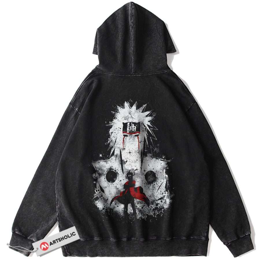 Alternative view of Jiraiya Hoodie, Naruto Hoodie, Anime Hoodie, Vintage Hoodie