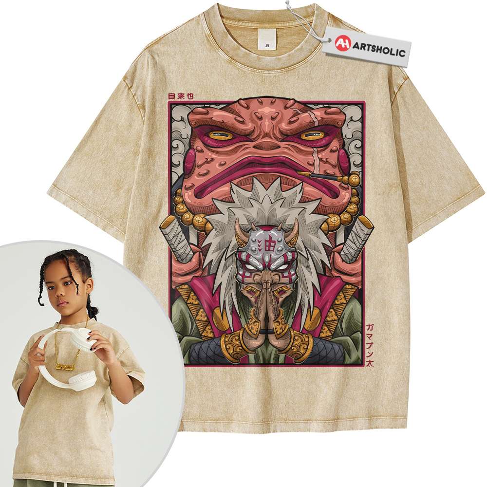 Alternative view of Jiraiya Shirt For Kids, Naruto Shirt For Kids, Anime Shirt For Kids, Vintage T-Shirt For Kids