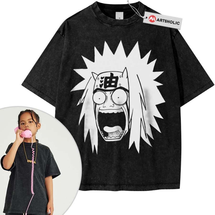 Alternative view of Jiraiya Shirt For Kids, Naruto Shirt For Kids, Anime Shirt For Kids, Vintage Tee For Kids
