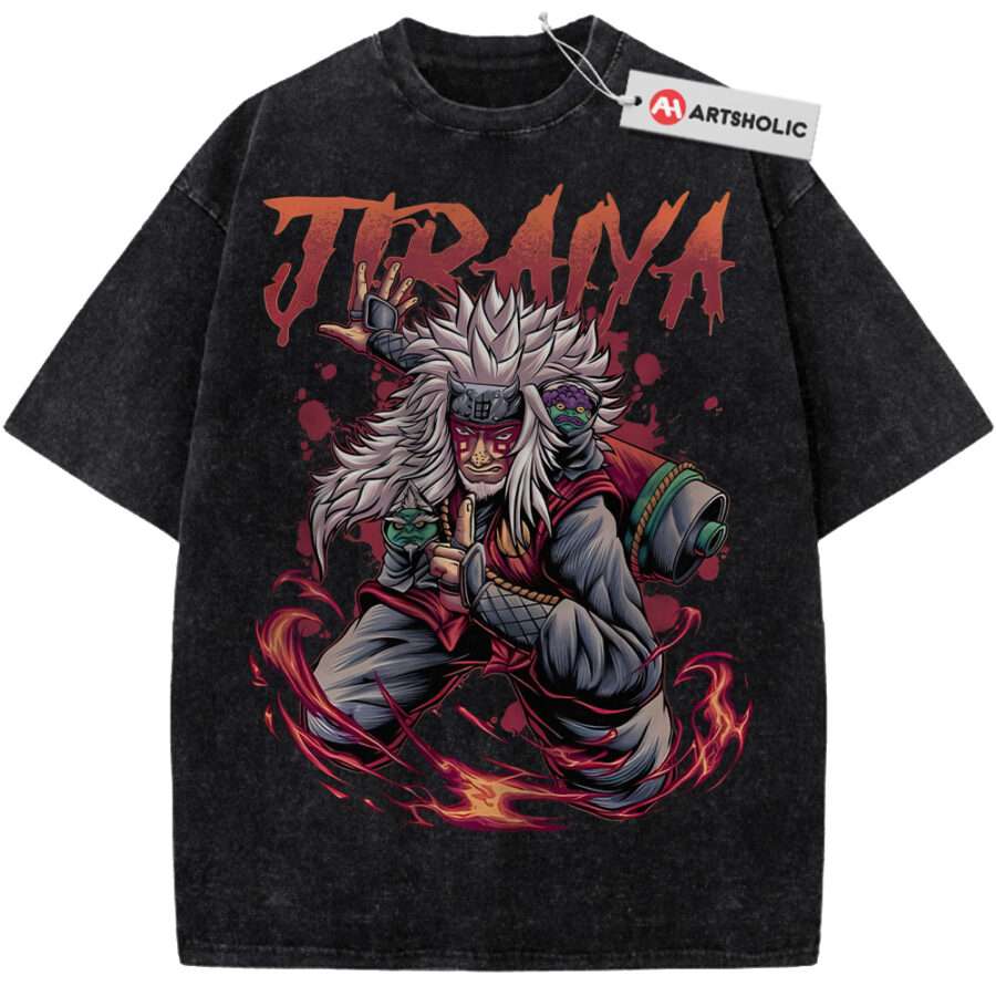 Alternative view of Jiraiya Shirt, Naruto Shirt, Anime Shirt, Vintage T-Shirt