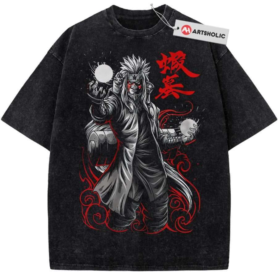 Alternative view of Jiraiya Shirt, Naruto Shirt, Anime Shirt, Vintage T-Shirt