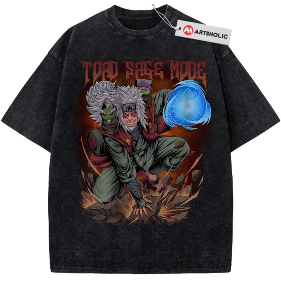 Alternative view of Jiraiya Shirt, Naruto Shirt, Anime Shirt, Vintage T-Shirt