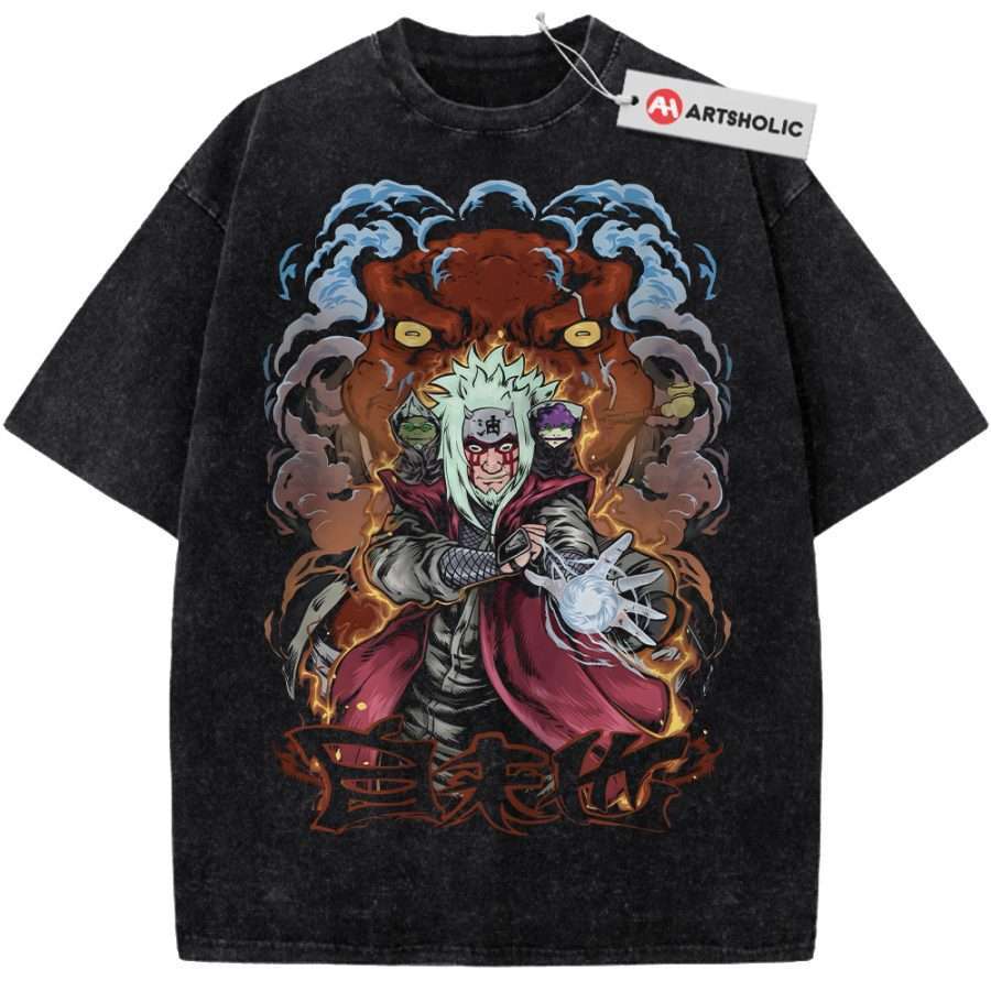 Alternative view of Jiraiya Shirt, Naruto Shirt, Anime Shirt, Vintage T-Shirt