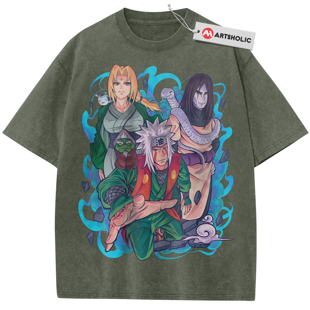 Alternative view of Jiraiya Shirt, Tsunade Shirt, Orochimaru Shirt, Naruto Shirt, Anime Shirt, Vintage T-Shirt