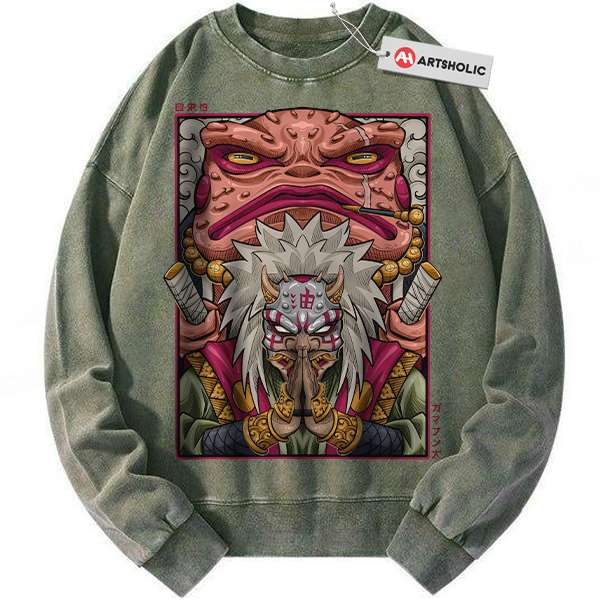 Alternative view of Jiraiya Sweatshirt, Naruto Sweatshirt, Anime Sweatshirt, Vintage Sweater
